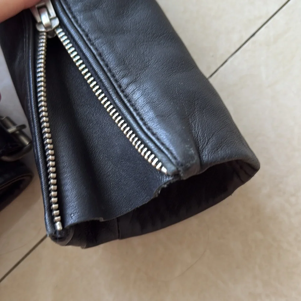 All Saints black biker jacket size 00 - Picture 9 of 14